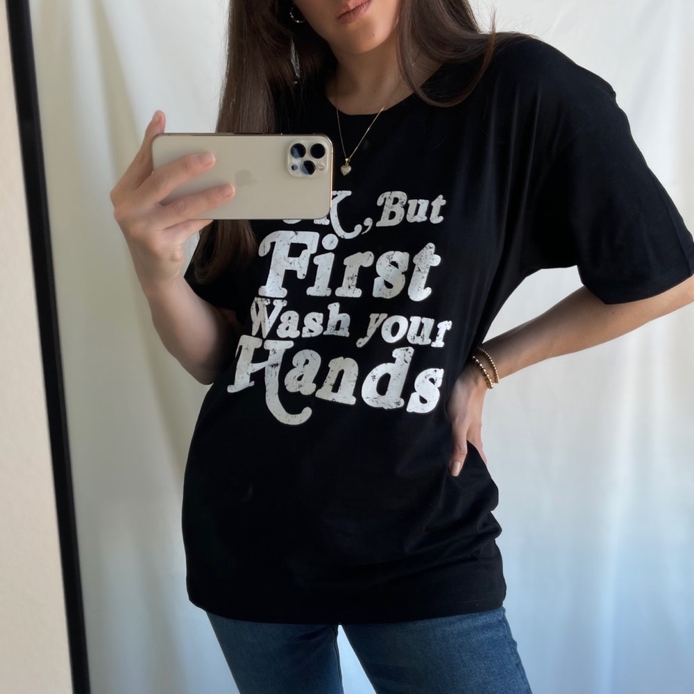 STAY SAFE Tee—BLACK